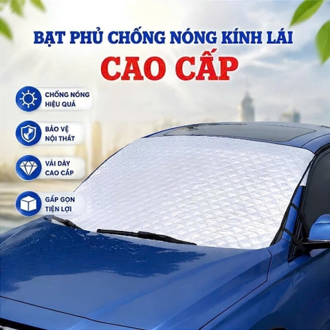 (KH) Bạt kính lái xe ô tô kèm quai chun cố định gương