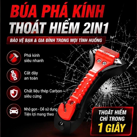(KH) Búa phá kính thoát hiểm trên ô tô
