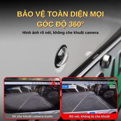 Sét 2 tấm Nắp Bảo Vệ Camera Ô Tô Cao Cấp Chống Va Đập, Chống Nước, Độ Nét 4K, Vỏ bảo vệ Video lùi xe hơi