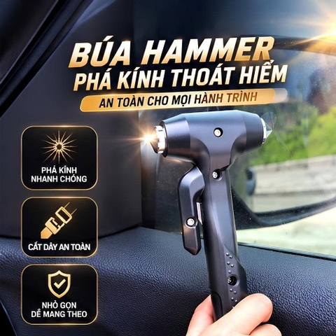 (KH) Búa phá kính thoát hiểm trên ô tô