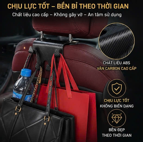 (2 mẫu) Móc treo đồ sau ghế 4in1 - 4s