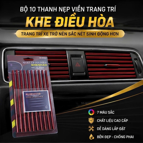 Bộ 10 Thanh Nẹp Viền Trang Trí Khe Điều Hòa màu