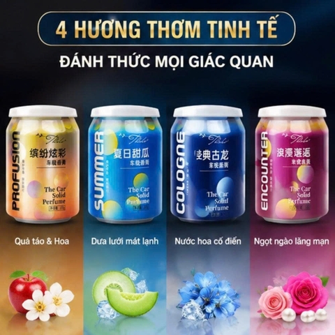 Cốc sáp thơm ô tô dạng lon COCA LAN nhiều mùi