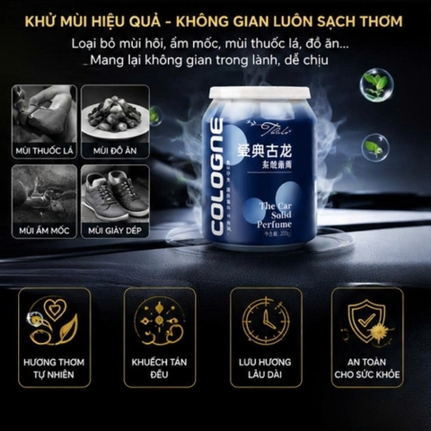 Cốc sáp thơm ô tô dạng lon COCA LAN nhiều mùi