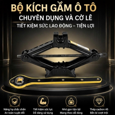 (KH) Kích Ô Tô Con - Bộ Kích Nâng Gầm Ô Tô Thế Hệ Mới Với Tay Nâng Hạ Kích Tiết Kiệm Sức Lao Động