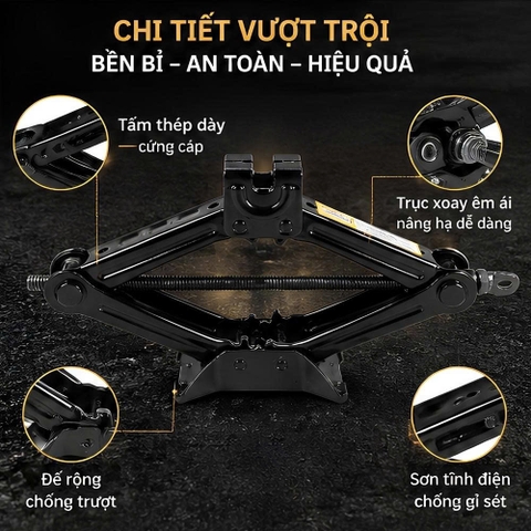 (KH) Kích Ô Tô Con - Bộ Kích Nâng Gầm Ô Tô Thế Hệ Mới Với Tay Nâng Hạ Kích Tiết Kiệm Sức Lao Động