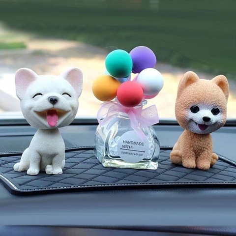 Chú Chó Poodle Thông Minh Lắc Đầu Trang Trí Taplo Ô Tô - Bàn Làm Việc - Bánh Sinh Nhật