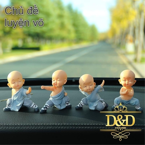 Chú tiểu áo xanh ngộ nghĩnh đáng yêu - 3 chủ đề lao động, âm nhạc, luyện võ