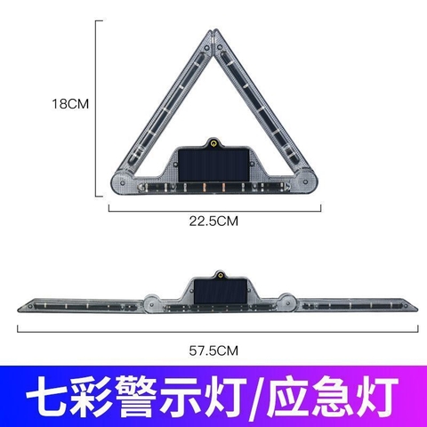 Biển led tam giác cảnh báo nguy hiểm Gấp gọn và đa năng sử năng lượng mặt trời, cổng MicroUSB cho ô tô