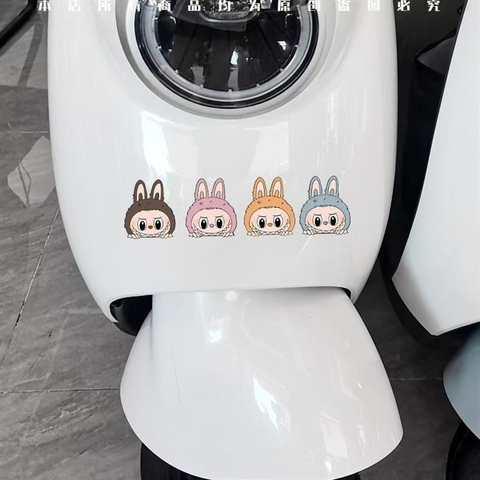 Tem decal trang trí ngoại thất xe hơi Mí Mắt Vết Xước Labubu
