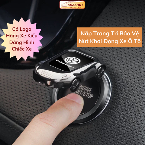 Nắp trang trí bảo vệ nút khởi động Start/Stop Engine xe ô tô có logo hãng xe kiểu dáng hình chiếc xe