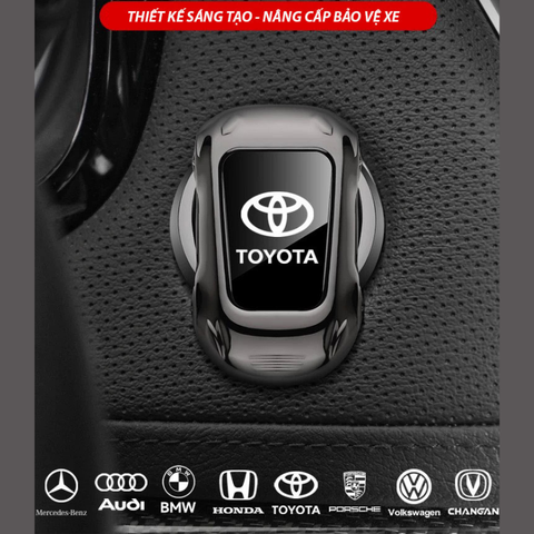 Nắp trang trí bảo vệ nút khởi động Start/Stop Engine xe ô tô có logo hãng xe kiểu dáng hình chiếc xe