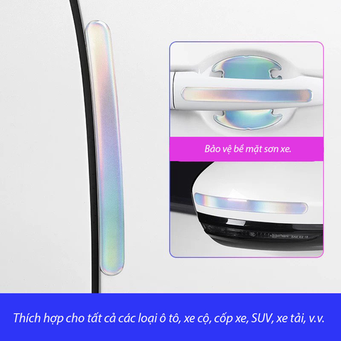 Sét chi tiết chống xước hõm và tay nắm cửa phản quang