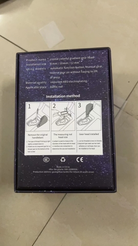 Tay Nắm Cần Số Pha Lê - Kính 5D - Đèn Led Đổi Màu - Logo Riêng Cho Dòng Xe Số Tự Động Chân Ren