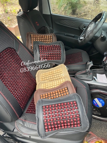 Gối tựa cổ ô tô hạt gỗ