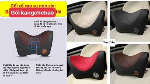 Gối tựa đầu kangchebao bọc da pha vải ruột cao su non