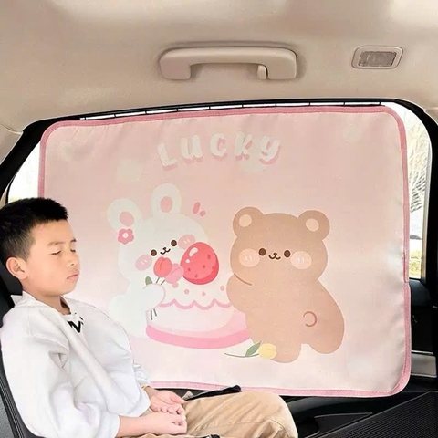 Rèm vải Cotton che nắng bên trong ô tô kích thước 70x50cm