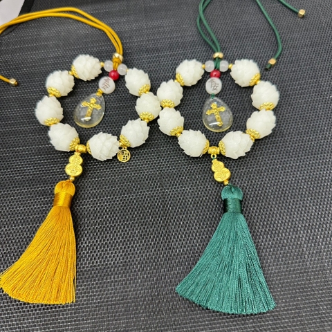 Khánh 8S bông liên hoa Mặt Công Chúa Giáo Thánh Giá Và Hươu Phản Quang trang trí xe ô tô, mang lại bình an may mắn