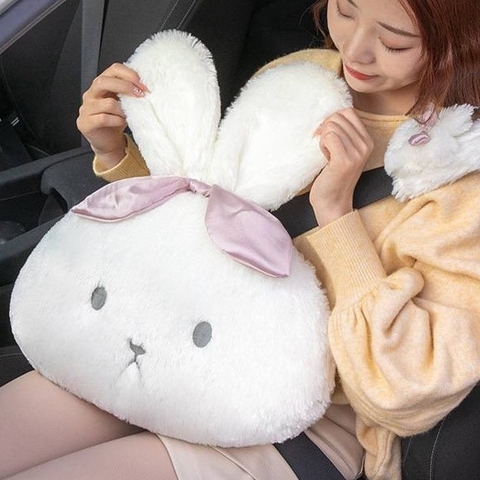 Gối thỏ tai dài có nơ dễ thương 3 chi tiết
