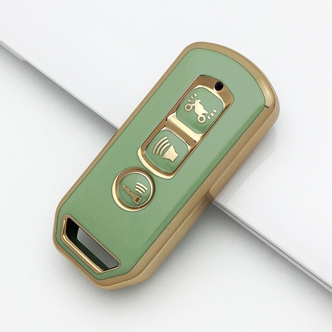 TPU ốp khóa nhựa xe máy viền vàng