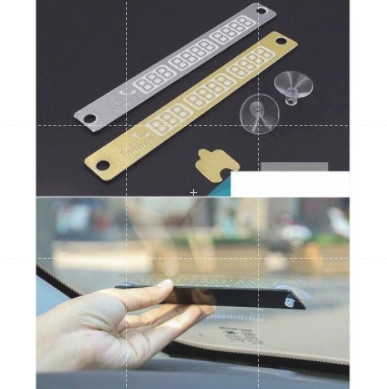 Thẻ ghi số điện thoại phát sáng gắn kính ô tô