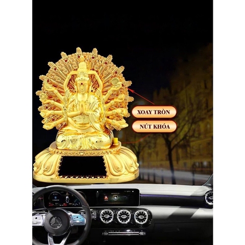Tượng Phật Quan Âm 2 Mặt Vòng Xoay Năng Lượng Mặt Trời
