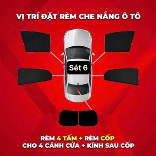 Combo Bộ 6 tấm kính trc + kính sau + rèm Cốp rèm nam châm VF3