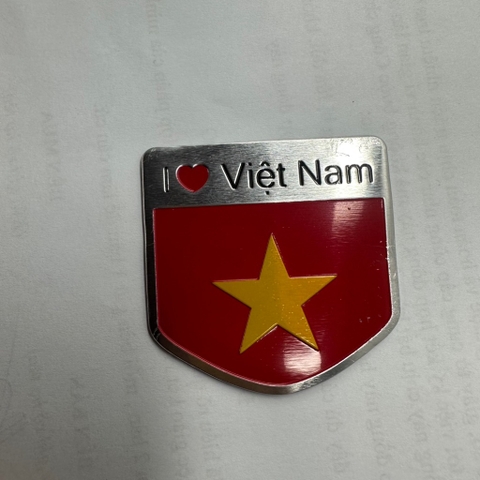 Tem nhôm / Cờ Phản Quang Việt Nam Dán Cho Oto, Xe Máy Đủ Size