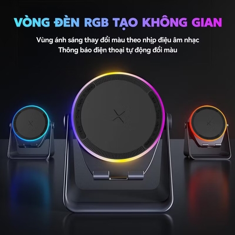 Loa Cảm Ứng Không Dây (3 trong 1) Chân Đế Đa Chức Năng+Âm thanh cảm ứng/Bluetooth Loa, Kết Nối Cảm Ứng Kết nối Bluetooth