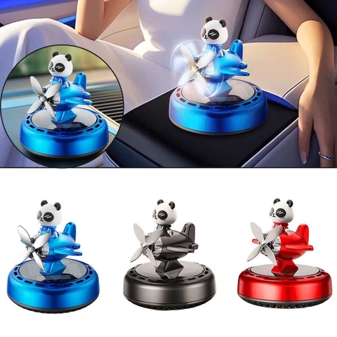 Máy Bay Trang Trí Taplo Xe Hơi/Bàn Làm Việc Chạy Bằng Năng Lượng Mặt Trời (Có Kèm Tinh Dầu Nước Hoa)