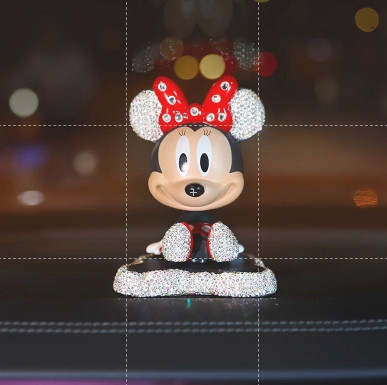 Chuột Mickey Minie Đính Đá Lắc Lư Đầu Dễ Thương Trang Trí Taplo ô tô