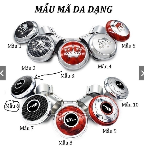 Con quay vô lăng BL xoay 360 trợ lực ô tô