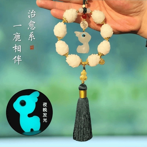 Khánh 8S bông liên hoa Mặt Công Chúa Giáo Thánh Giá Và Hươu Phản Quang trang trí xe ô tô, mang lại bình an may mắn