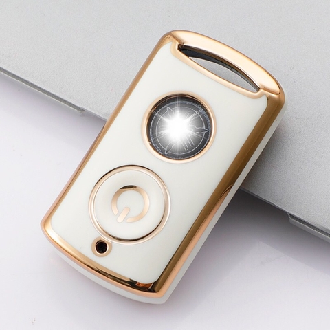 TPU ốp khóa nhựa xe máy viền vàng