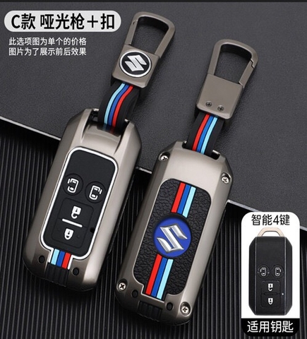(80 loại xe ô tô ) Ốp bảo vệ chìa khóa bằng hợp kim có phản quang - OKL màu gray