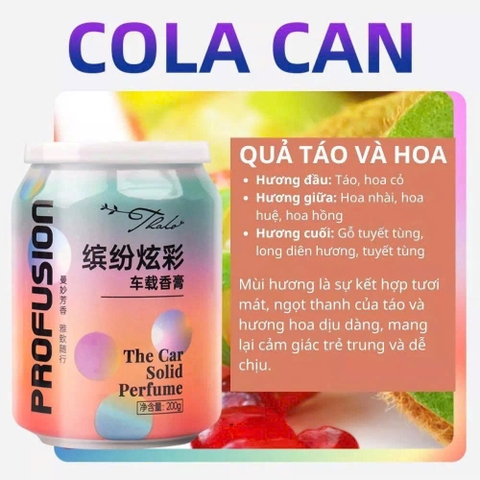 Cốc sáp thơm ô tô dạng lon COCA LAN nhiều mùi