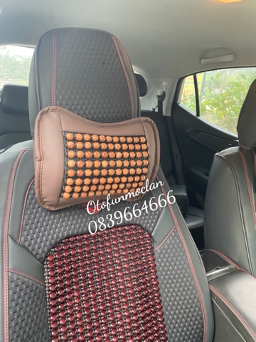 Gối tựa cổ ô tô hạt gỗ