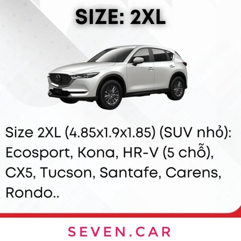 Bạt phủ toàn xe 3 lớp dập nhôm size
