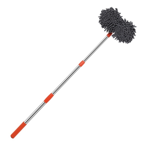 Cây chổi lau rửa xe hơi chenille xoay 360 hai đầu lau mẫu mới 2024