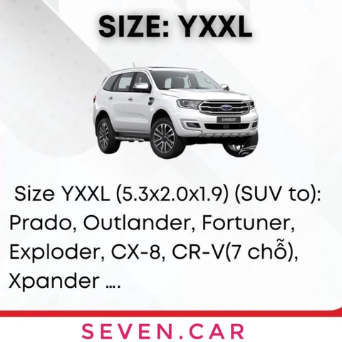 Bạt phủ toàn xe 3 lớp dập nhôm size