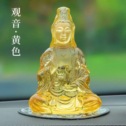 (17 mẫu ) Tượng phật bà Quan âm lưu ly trang trí taplo xe hơi