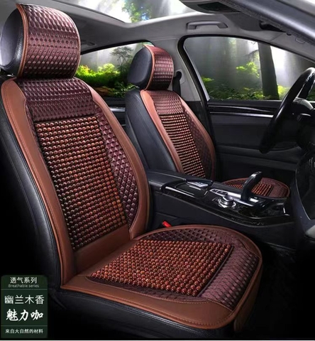 Lót liền hạt gỗ KH - Tấm lót ghế ô tô chống nóng cao cấp