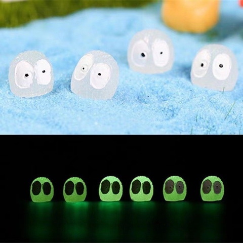 1 Tiểu Hắc Bạch Dạ Quang - Đôi Mắt Cú Đen Mini 1cm - Trang Trí Tiểu Cảnh Hồ Cá