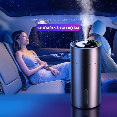 Máy Khuếch Tán Tinh Dầu W301 - Tạo Độ Ẩm Ôtô Bằng Kim Loại - 2 Chế Độ Phun Sương