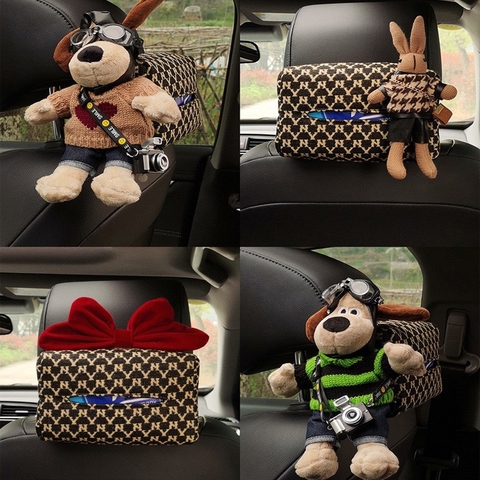 Túi khăn giấy mới NY mix nơ gấu