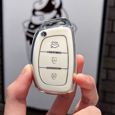 (TPU) Ốp khóa mạ nhựa xe Hyundai