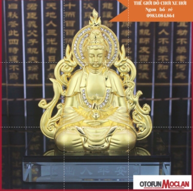 Tượng Phật Quan Âm Đế Kính trang trí xe ô tô - bàn làm việc