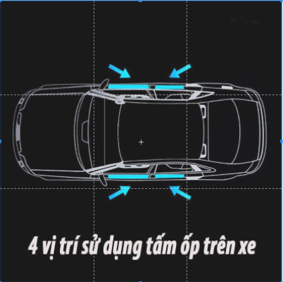 Bộ 4 miếng cao su dán bậc cửa logo sport và các hãng xe