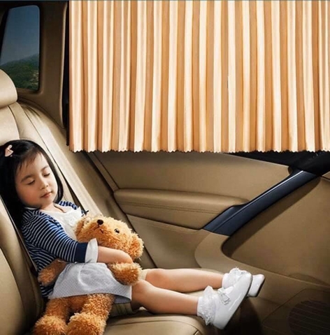 [Giá 1 Bộ 4 Cửa] Rèm vải che nắng xe hơi gắn nam châm tiện dụng