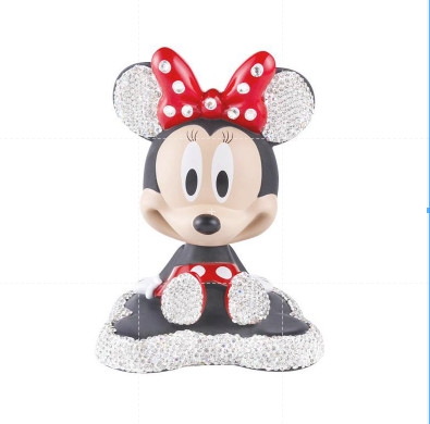 Chuột Mickey Minie Đính Đá Lắc Lư Đầu Dễ Thương Trang Trí Taplo ô tô